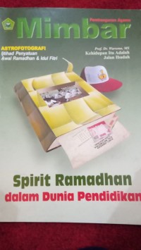 Mimbar Pembangunan Agama Spirit Ramadhan Dalam Dunia Pendidikan