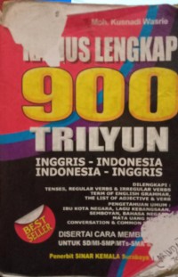 Kamus Lengkap 900 Trilyun Ingrris Indonesia Indonesia-Inggris