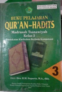 Buku Pelajaran Qur'an-Hadits kelas 3