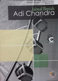 Jurnal Ilmiah Adi Chandra, Volume 4, nomor 1, Januari-Juni 2017